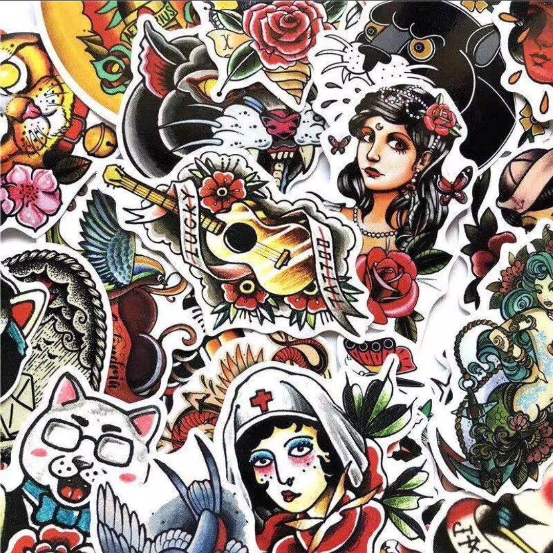 Amazon.co.jp: グラフィックアート ステッカー 50枚 オールドスクール